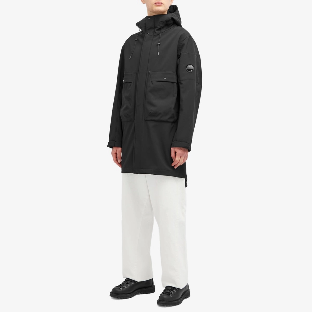CP Company Men's C.P. Shell-R Hooded Parka Jacket Black